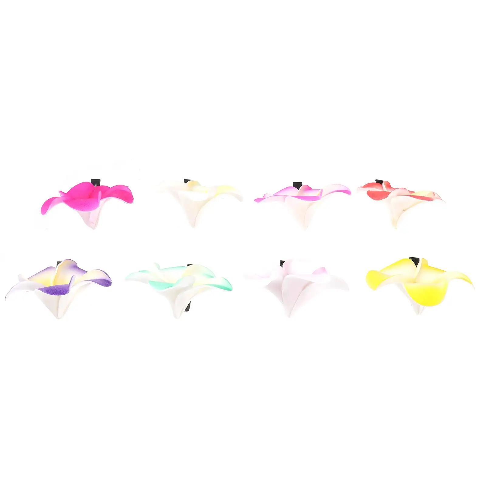 

24 Pcs Plumeria Flower Hair Clips 12 Colors 6cm EVA Girls Accessories Parties Weddings Hawaiian Decorations Artificial Flowers