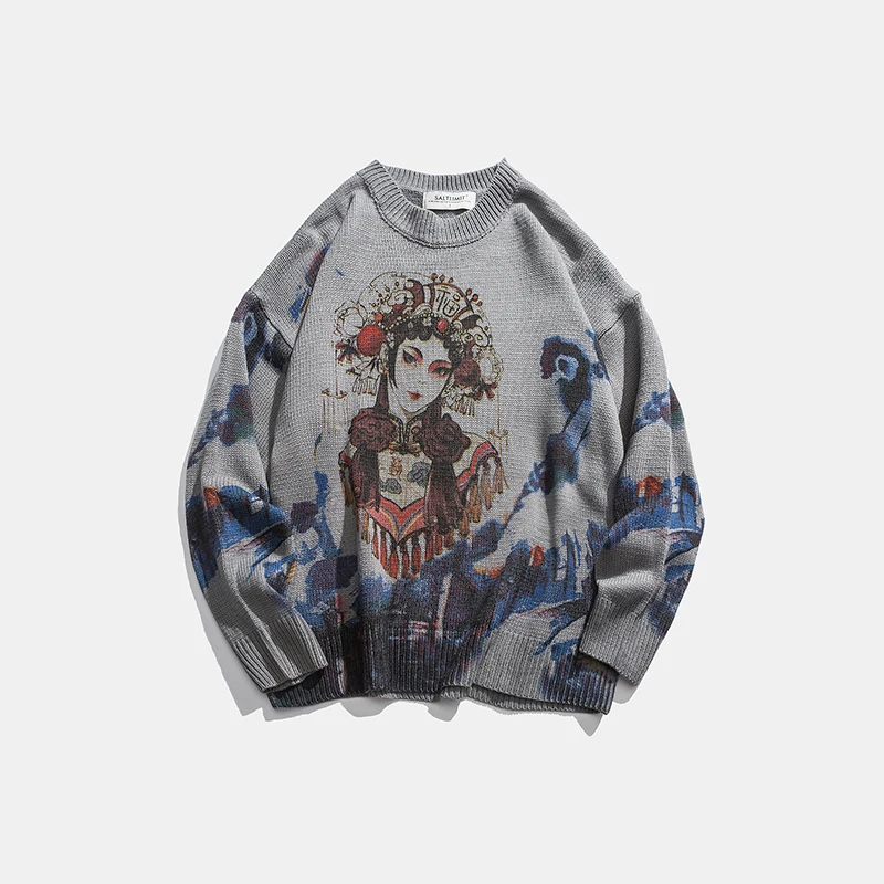 Aliexpress cross-border foreign trade men's round neck pullover body 100% acrylic sweater