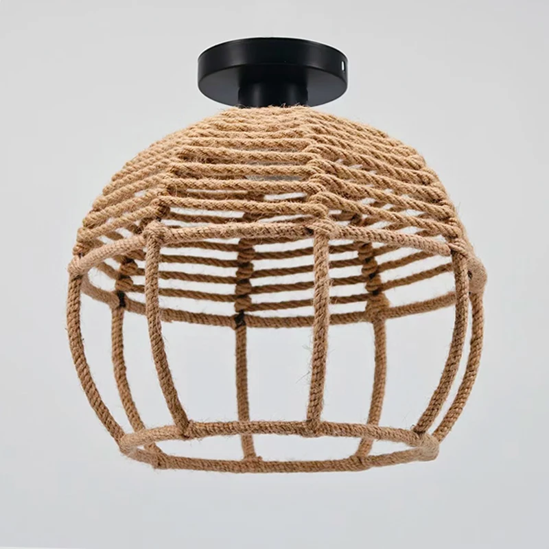 القنب حبل قلادة ضوء لدرج الممر غرفة نوم جدار ديكور الإبداعية مصباح السقف داخلي إضاءة المنزل الحديثة