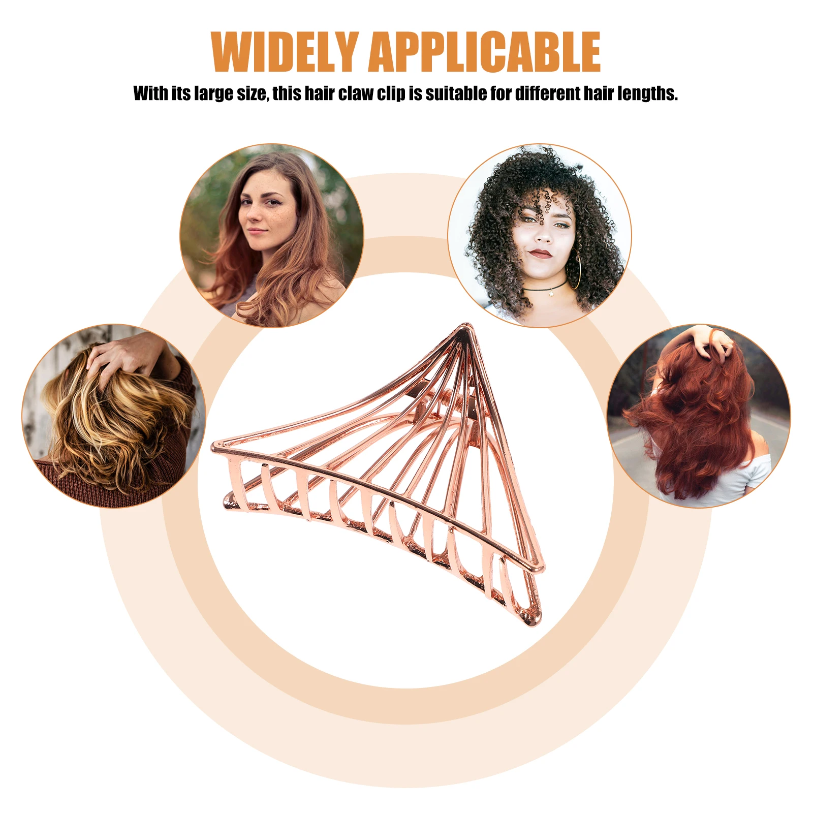 

4pcs Hollow Triangle Hair Claw Clips for Women Large Stylish Bridesmaid Thick Thin Hair Styling Tools Accessories