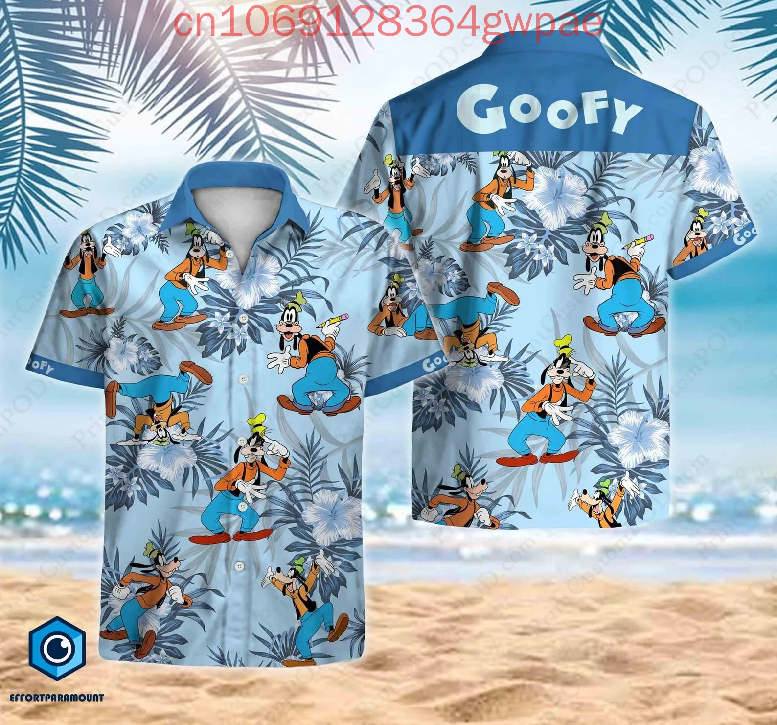 

2025 милая женская рубашка Goofy, модные гавайские рубашки на пуговицах, топы Disney, летние повседневные женские пляжные рубашки с короткими рукавами, футболка