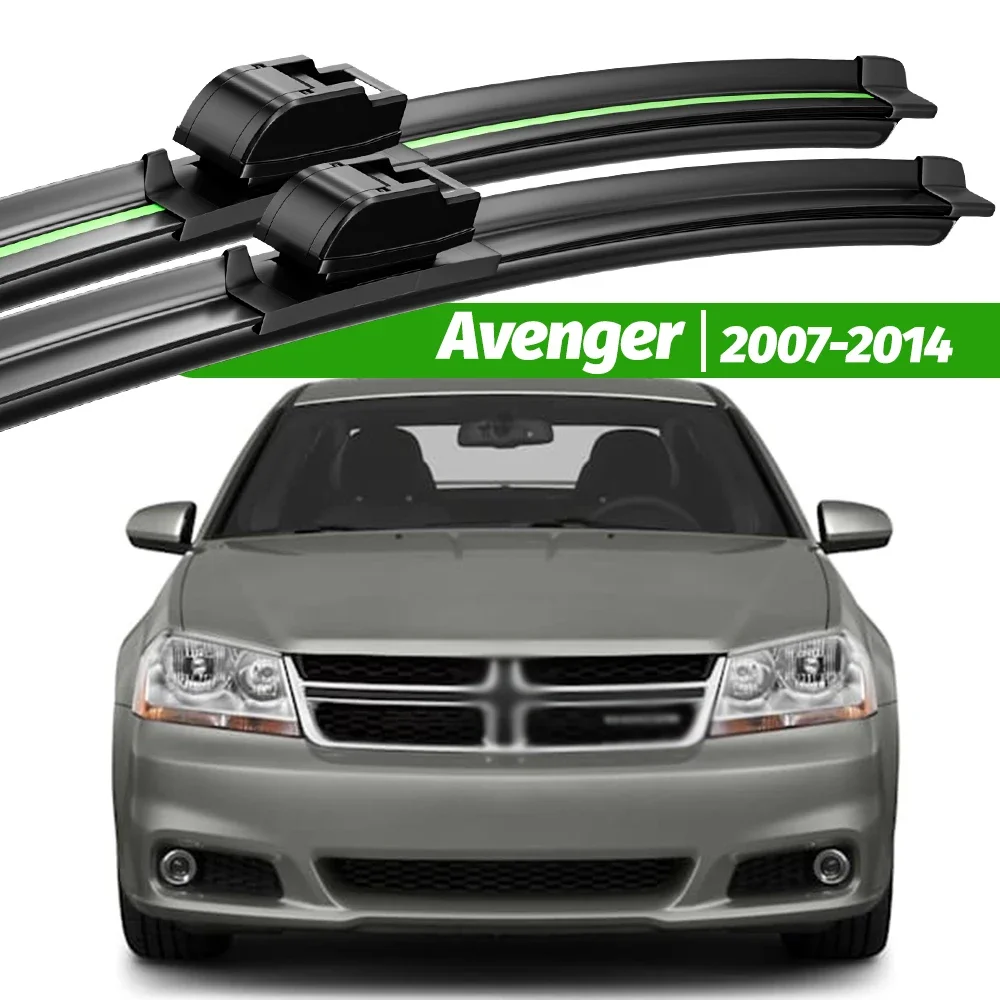 

For Dodge Avenger 2007-2014 2pcs Front Windshield Wiper Blades 2008 2009 2010 2011 2012 2013 Windscreen Window Accessories