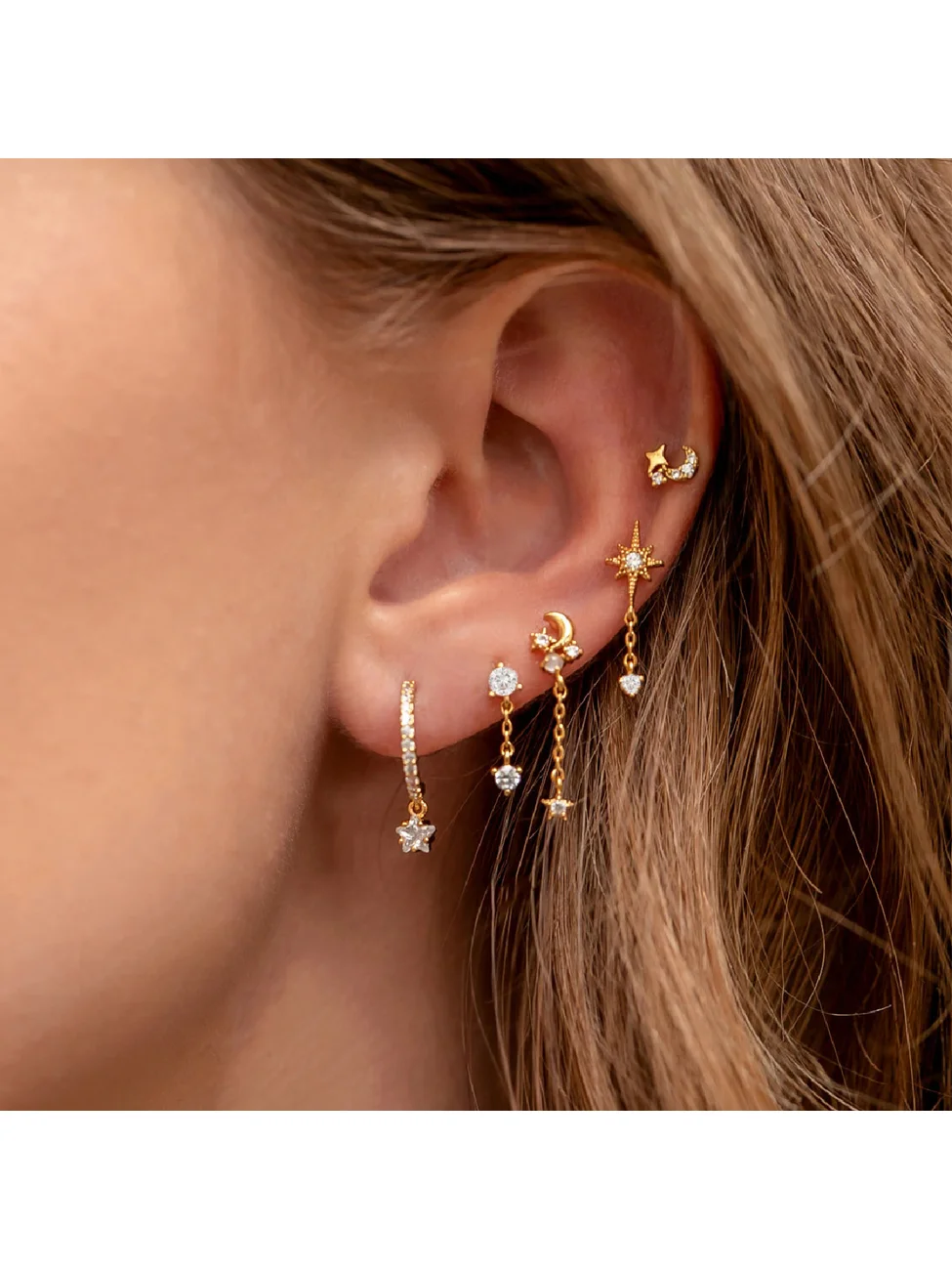 Luxury AAA Zircon Paper Clip Necklace Sweater Long Chain Earrings set For Women High Quality Party Wedding Jewelry S565