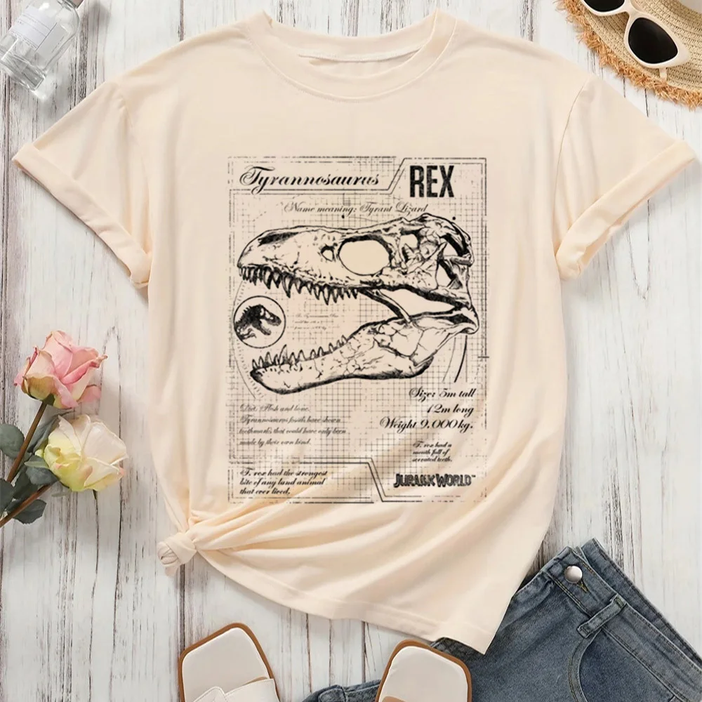 Jurassic Park maglietta femminile Trendy Psichedelico Grunge Y2k Pastello anni 2000 maglietta Grafica anni 2000 Pastello anime Vintage