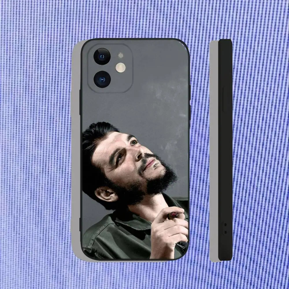 غطاء Che Guevara الكوبي الأحمر الثوري لهاتف iPhone 17,16,15,14,13,12,11,Air,X,XR,Pro,Max,Plus غطاء ناعم صديق للبشرة من مادة TPU