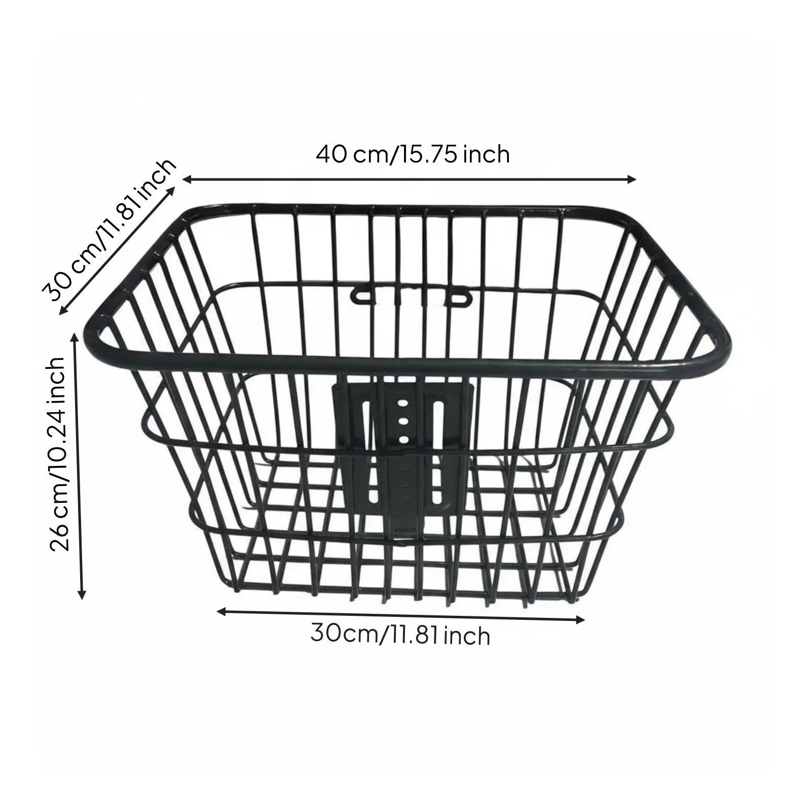 Rear Mount Cycle Basket Rust-Resistant Rear Mount Bike Basket Heavy Duty for