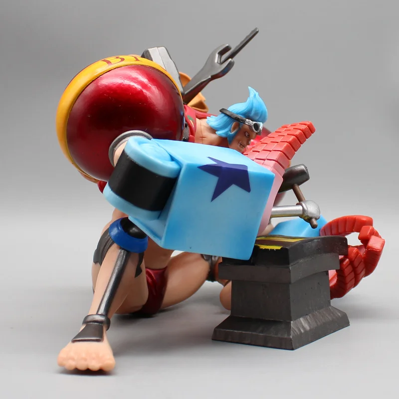 14Cm Gk Bt Studio One Piece Pirate Regiment Sitting Posture Franky Anime Action Figure Model Garage Kit Statue Toys Gift