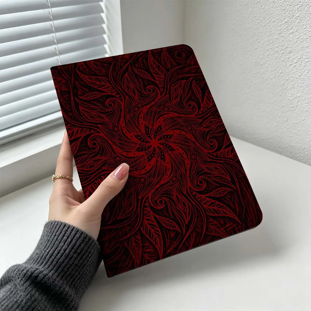 Abstract Red Floral Pattern For Huawei MatePad MediaPad MagicPad Honor Pad 10 9 8 X10 X9 X8 Pro Soft Inch Tablet Case Cover