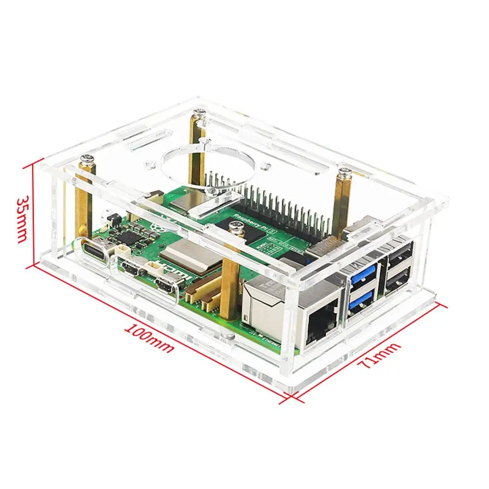 GeeekPi Raspberry Pi 5 Case With Fan Raspberry Pi 5 Acrylic Case Fan Raspberry Pi 5 Case Fan With Heatsinks