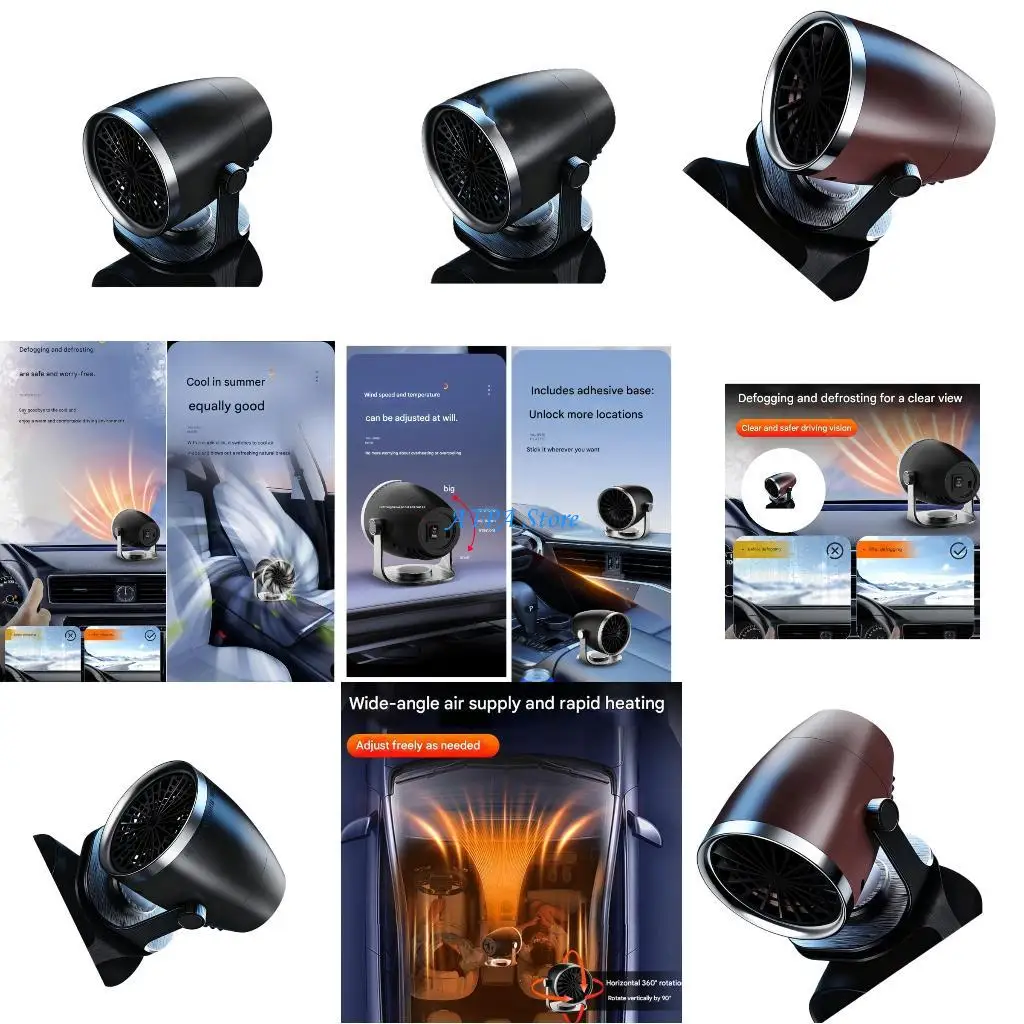 

U13C 12/24V Автомобильный подогреватель Быстрый теплый воздух размораживающий вентилятор для транспортных средств Грузовики