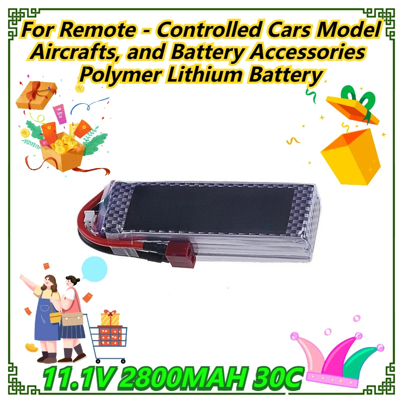 

11.1V 2800MAH 30C For Remote - Controlled Cars Model Aircrafts, and Battery Accessories Polymer Lithium Battery