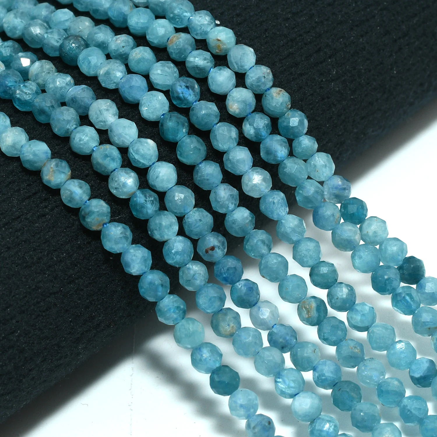 Natural Paraiba Kyanite Faceted Round Beads 3.3mm,With Defect