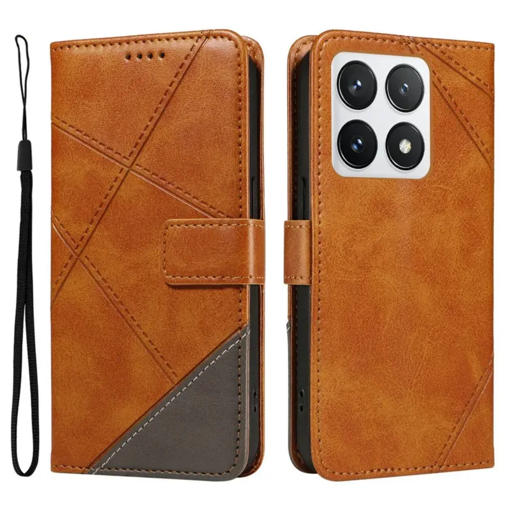 Multifunktionale Flip Leder Tragbare Karte Brieftasche Fall Für Xiaomi 15T Pro Ultra Magnetische Halterung Anti-Fall Puffer schützen Abdeckung
