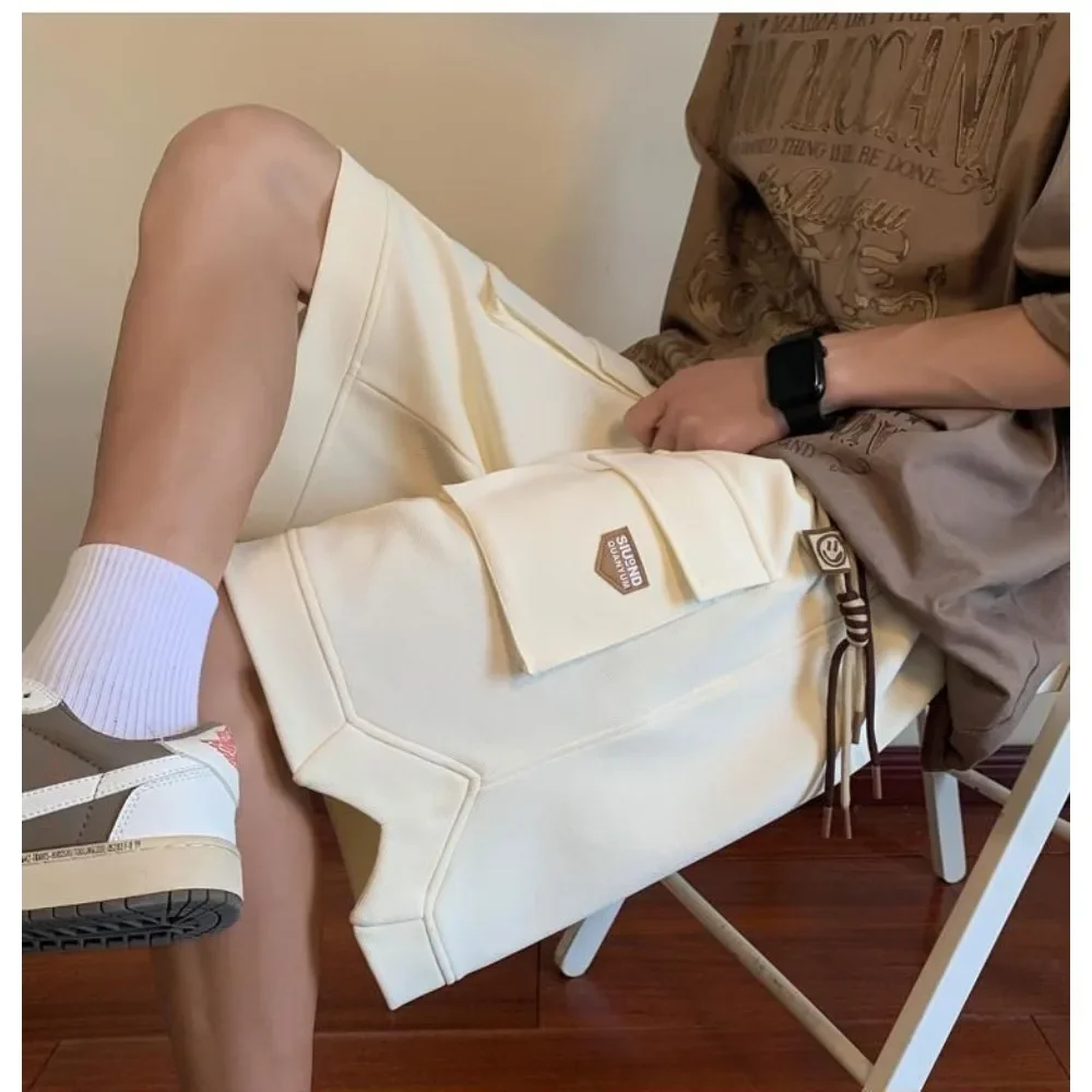 보이지 않는 오픈 크로치 야외 섹스 남성 성인 의류 남성 카고 반바지 여름 다목적 스포츠 루즈 피팅 캐주얼 짧은 바지