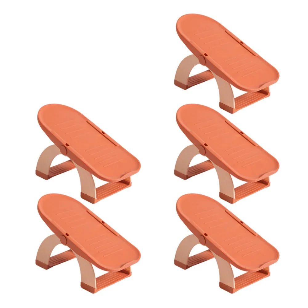Space Saving Shoe Slot Organizer Non-Slip Texture PP Adjustable Shoe Rack Secure Buckle Adjustable Double Layer Shoe Organizer