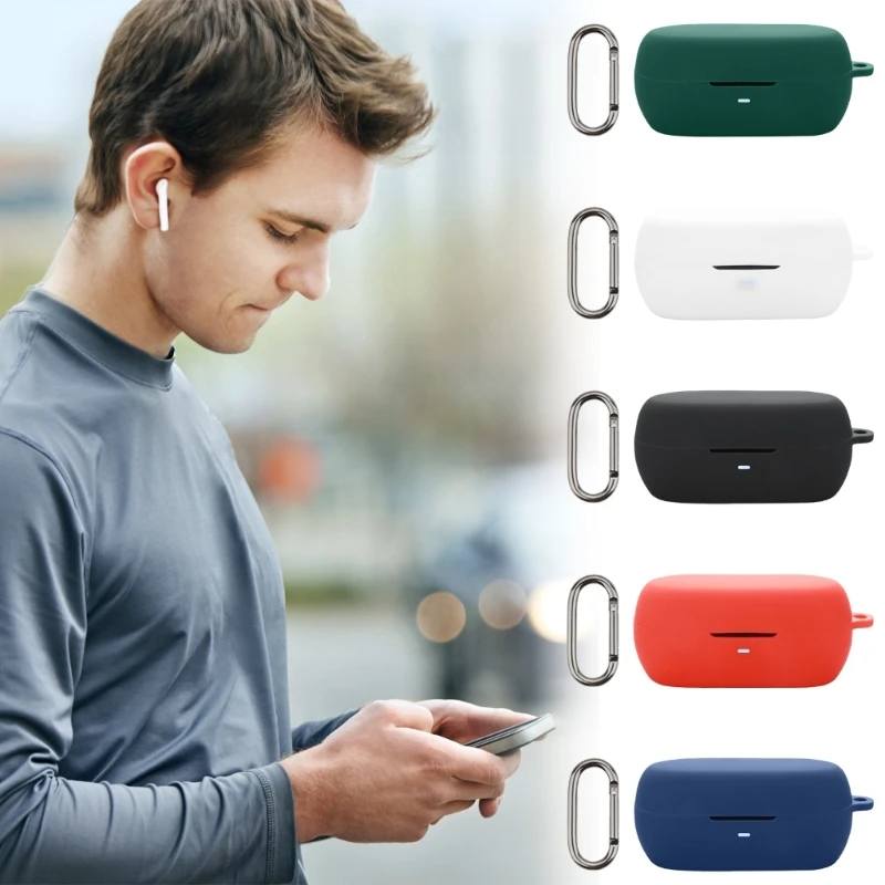 Custodia protettiva in silicone morbido per Baseus Bowie MA10 Pro Custodia protettiva antipolvere e antiurto per auricolari wireless