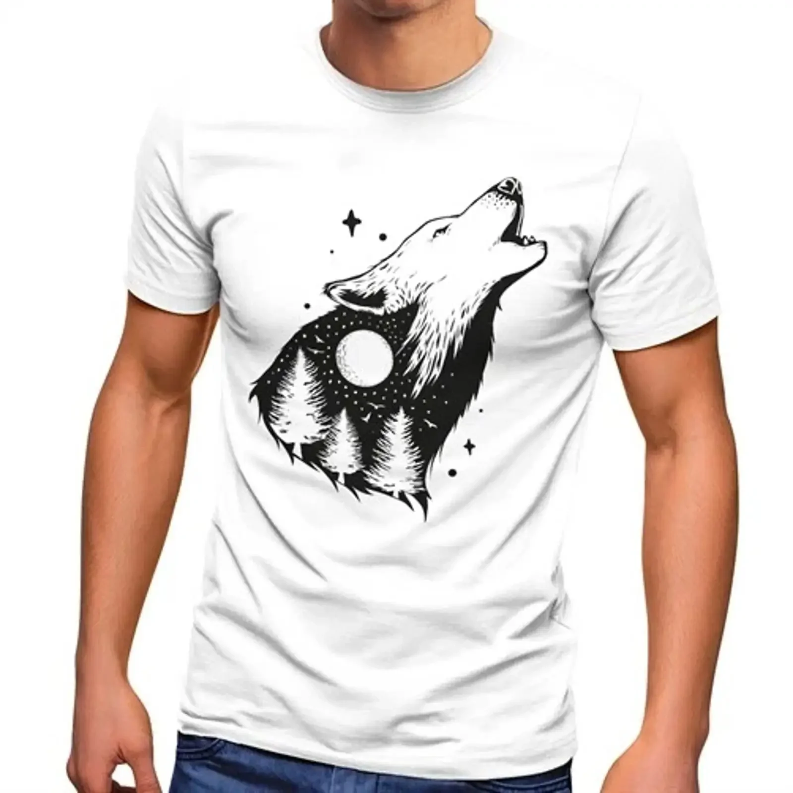 Herren T Shirt Bär Grizzly Bear Natur Outdoor Adventure Fashion Streetstyle vintage Washed streetwear fashion Versatile