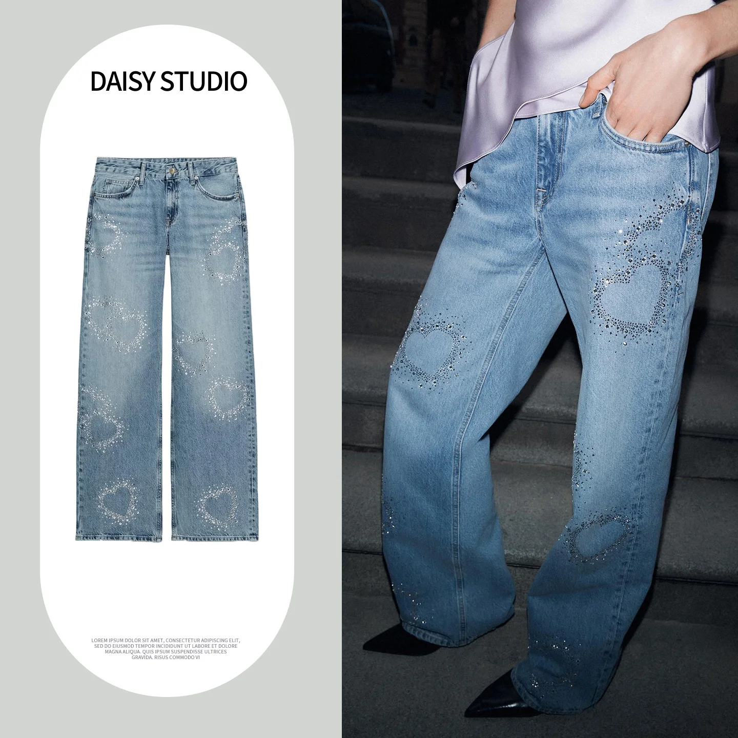 

Low Waist Wide Leg Denim Jeans Women's Spring Summer New Simple Metal Button Zipper Long Jeans 6688010 Fashion Ladies' Jeans