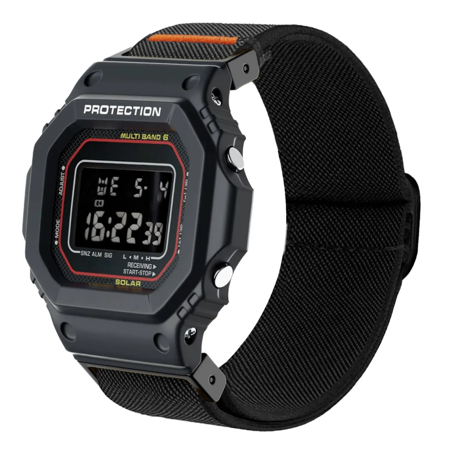 حزام معصم من النايلون المضفر الناعم القابل للتمدد لساعة كاسيو gshock DW-5600/8900، GA-100/GW-B5600/GB-5600 /GW-6900