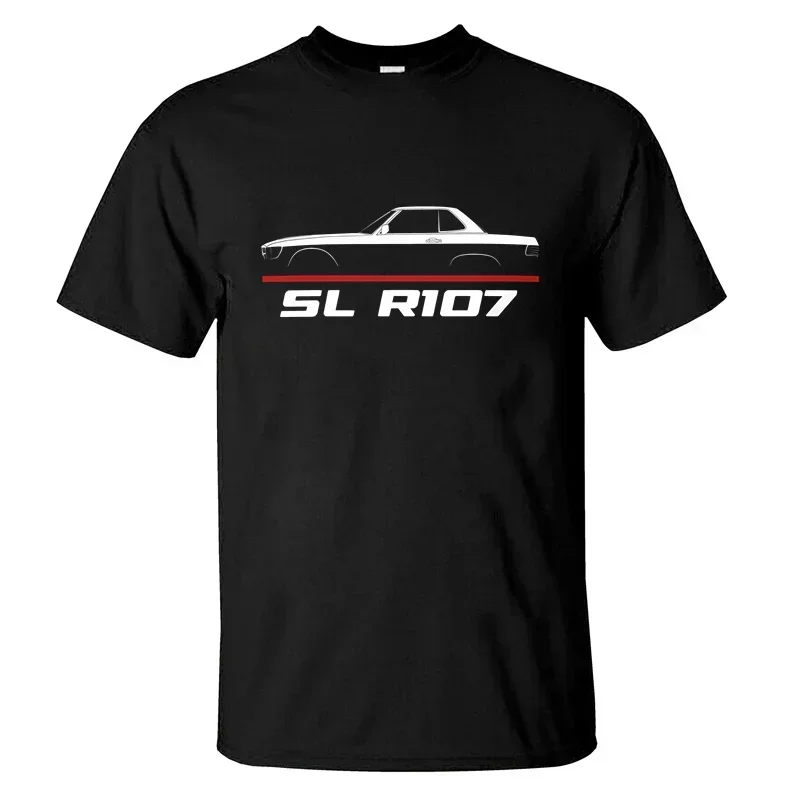 2026 Men T Shirt Casual Mercede SL Hardtop R107 1971-1989 Enthusiast T-shirt Graphic Summer Short Sleeves 100% Cotton S-3XL Tee
