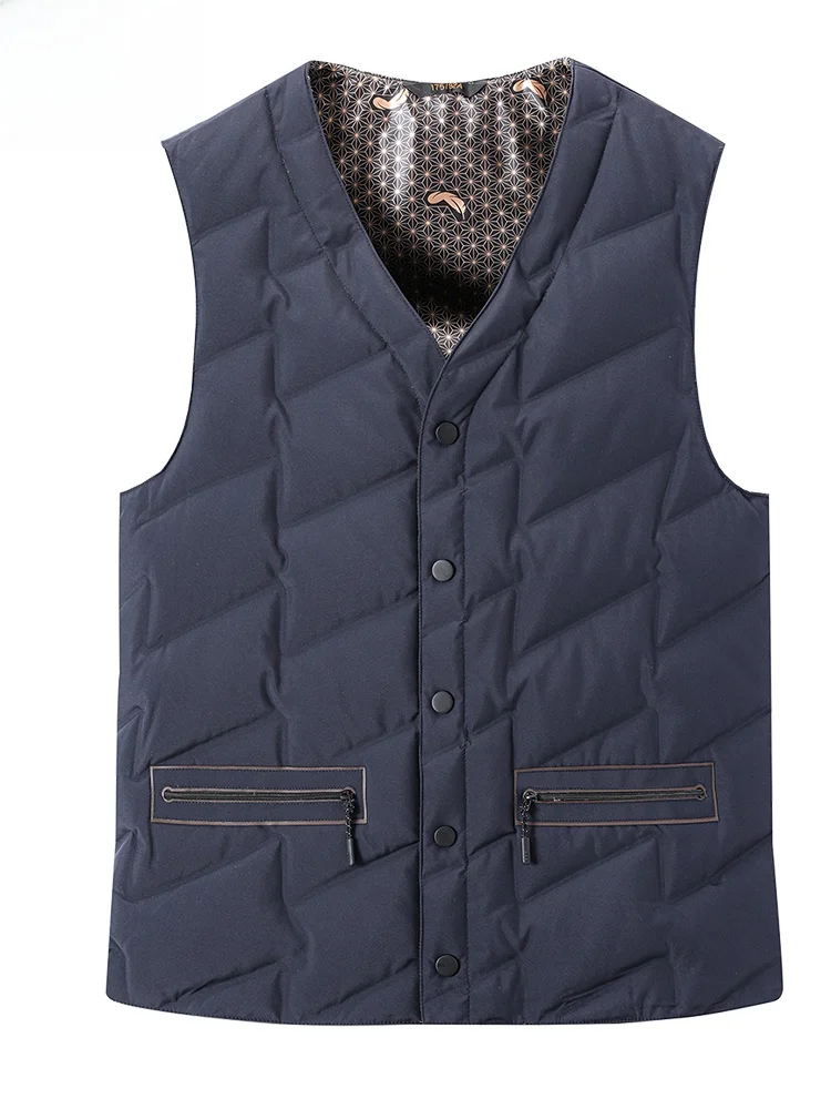 

Мужской легкий пуховый жилет TUCANO с подогревом, теплый зимний жилет с подушечками для плеч, V-образный вырез, на молнии