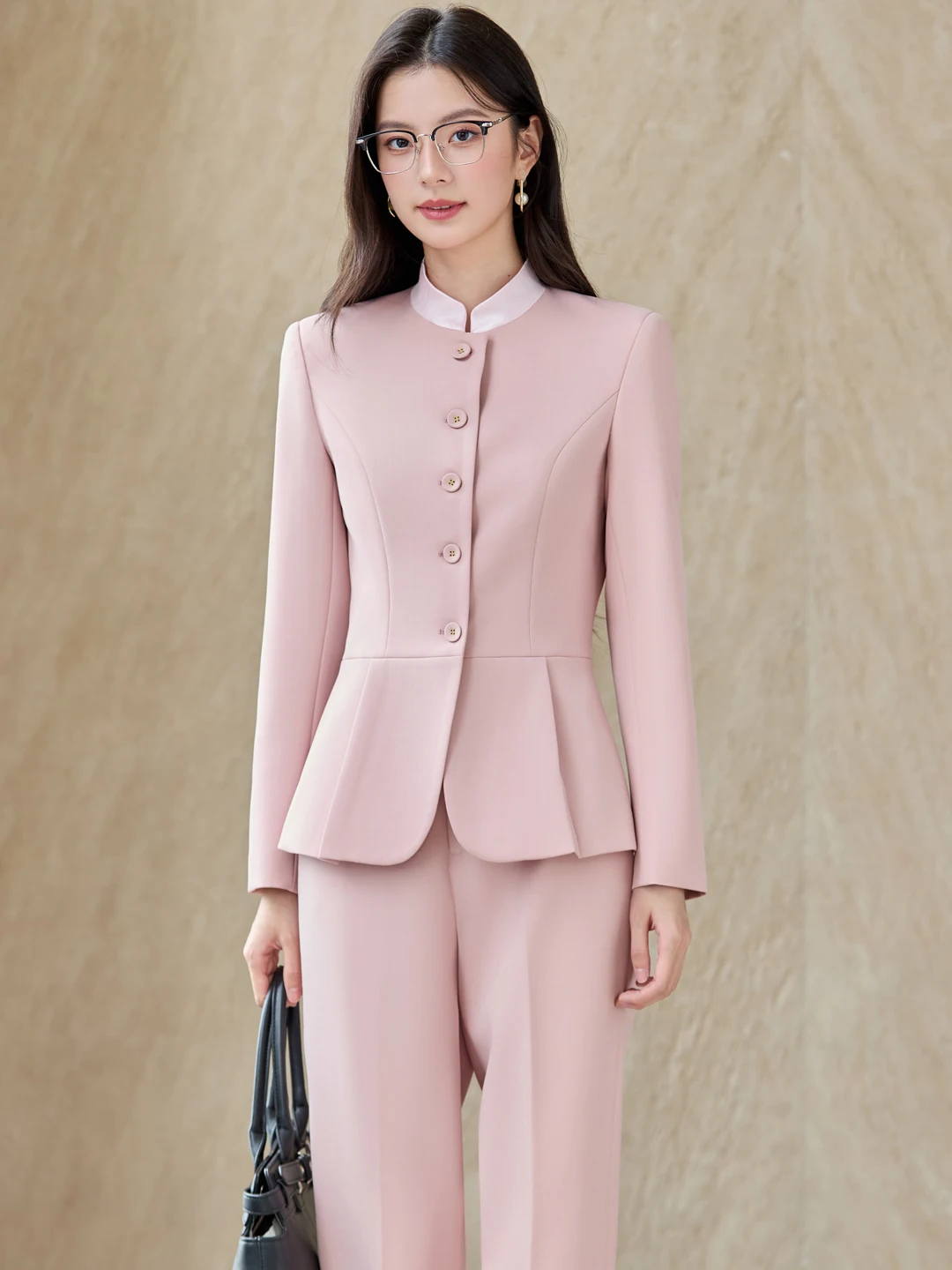 New Chinese Style Stand Collar Women's Suit Jacket 2026 Autumn Commute Professional Fashionable Career Long Sleeve Coat