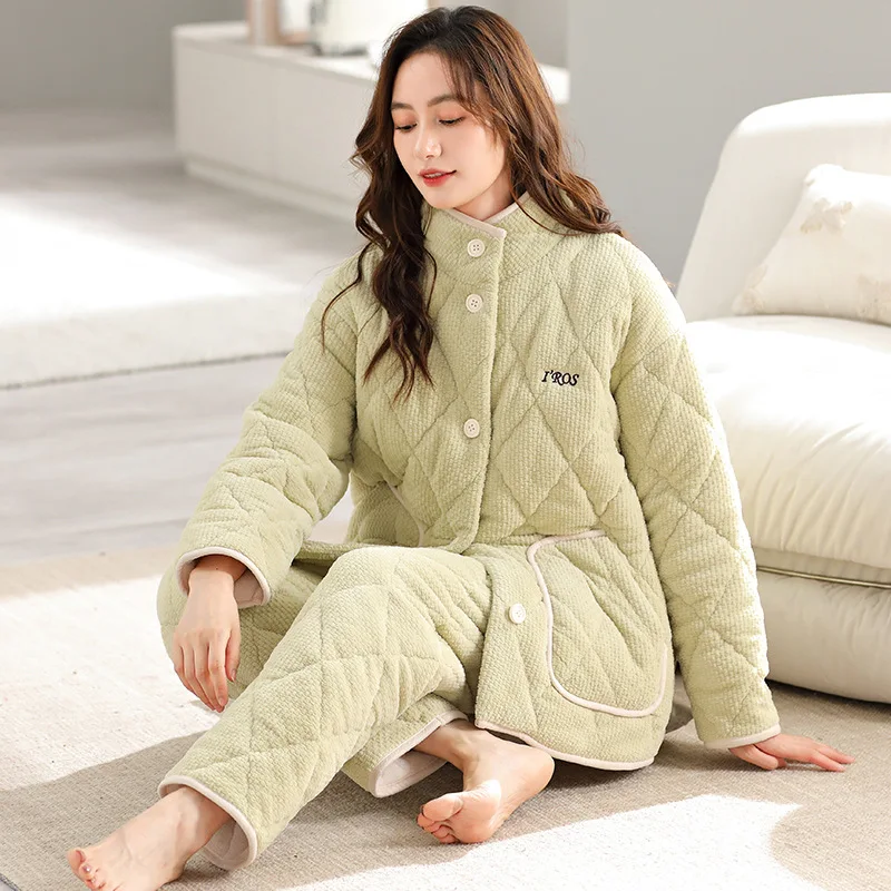 addensare-pigiama-invernale-abito-donna-coral-fleece-foderato-in-pile-homewear-tenere-al-caldo-indumenti-da-notte-imbottitura-in-cotone-a-triplo-strato-indumenti-da-notte