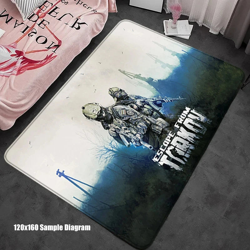 Entrance Doormat Fluffy Carpet Escape From Tarkov Living Room Rugs Foot Carpets Bathroom Rug Floor Mats Non-slip Hallway Mat