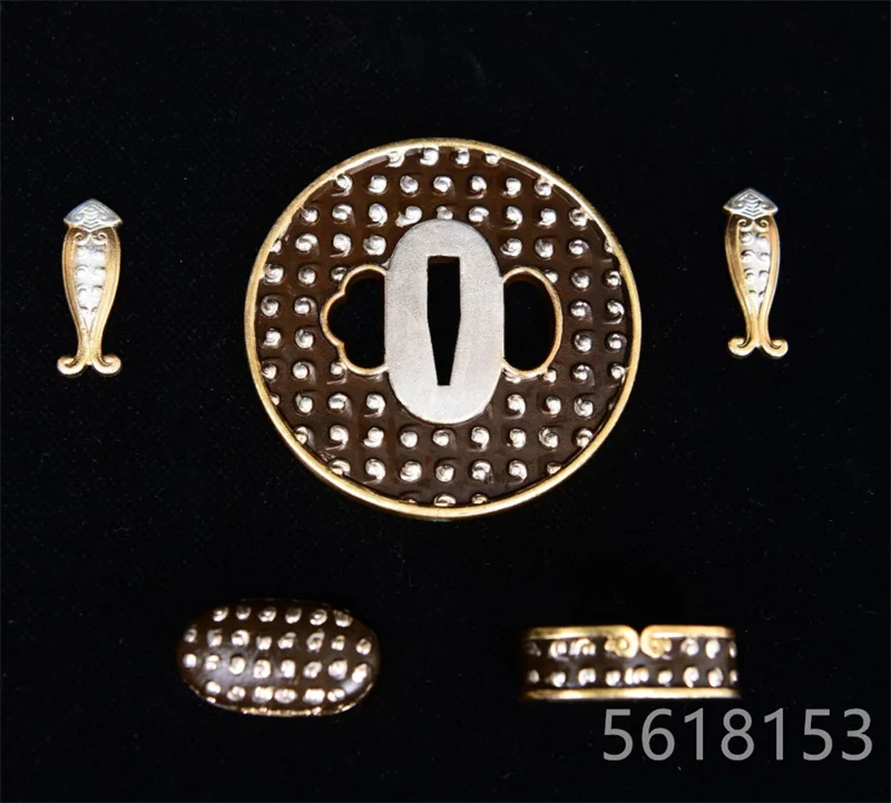 

Hige gold Wave point медь Цуба Menuki для японской катаны вакидзаси Танто