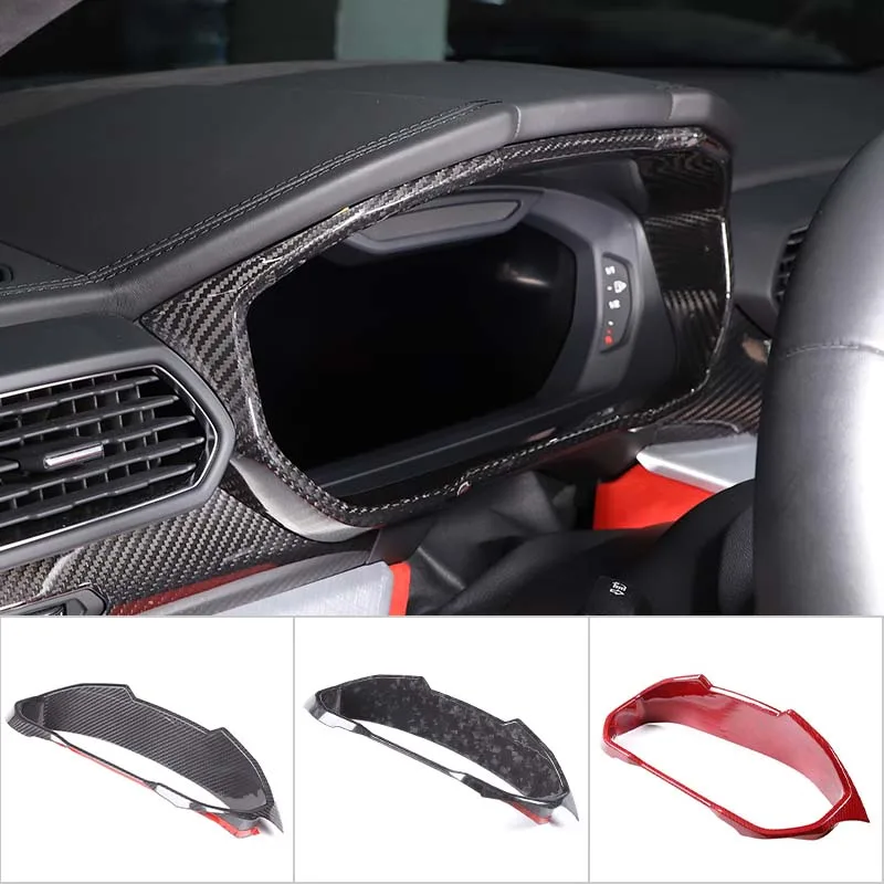 Real Carbon Fiber Car Dashboard Frame Cover Trim Dash Board Moulding Sticker For Lamborghini URUS 2018-2021 Auto Accessories