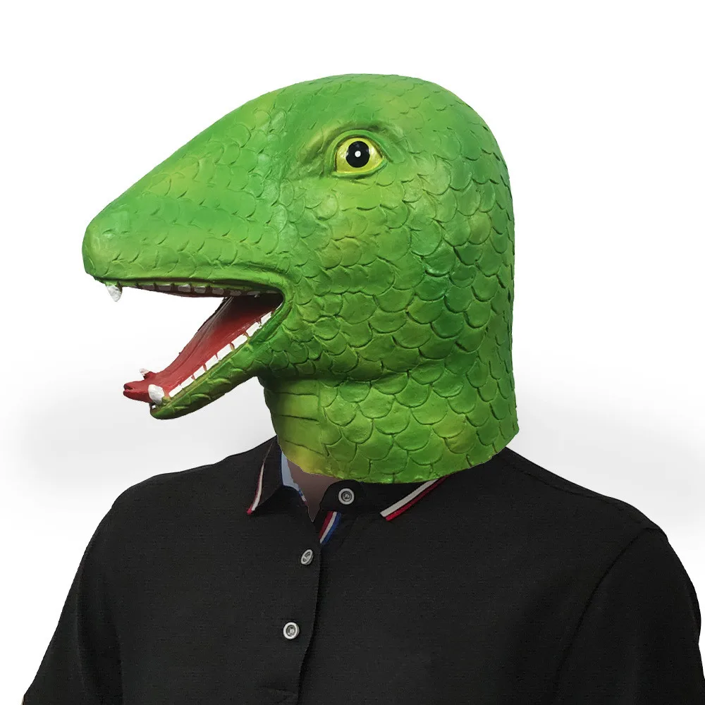 Lustige Maskerade-Maske Schlangenkopfbedeckung für Tierpartys, Cosplay, Karneval und Festivals – Detail 2