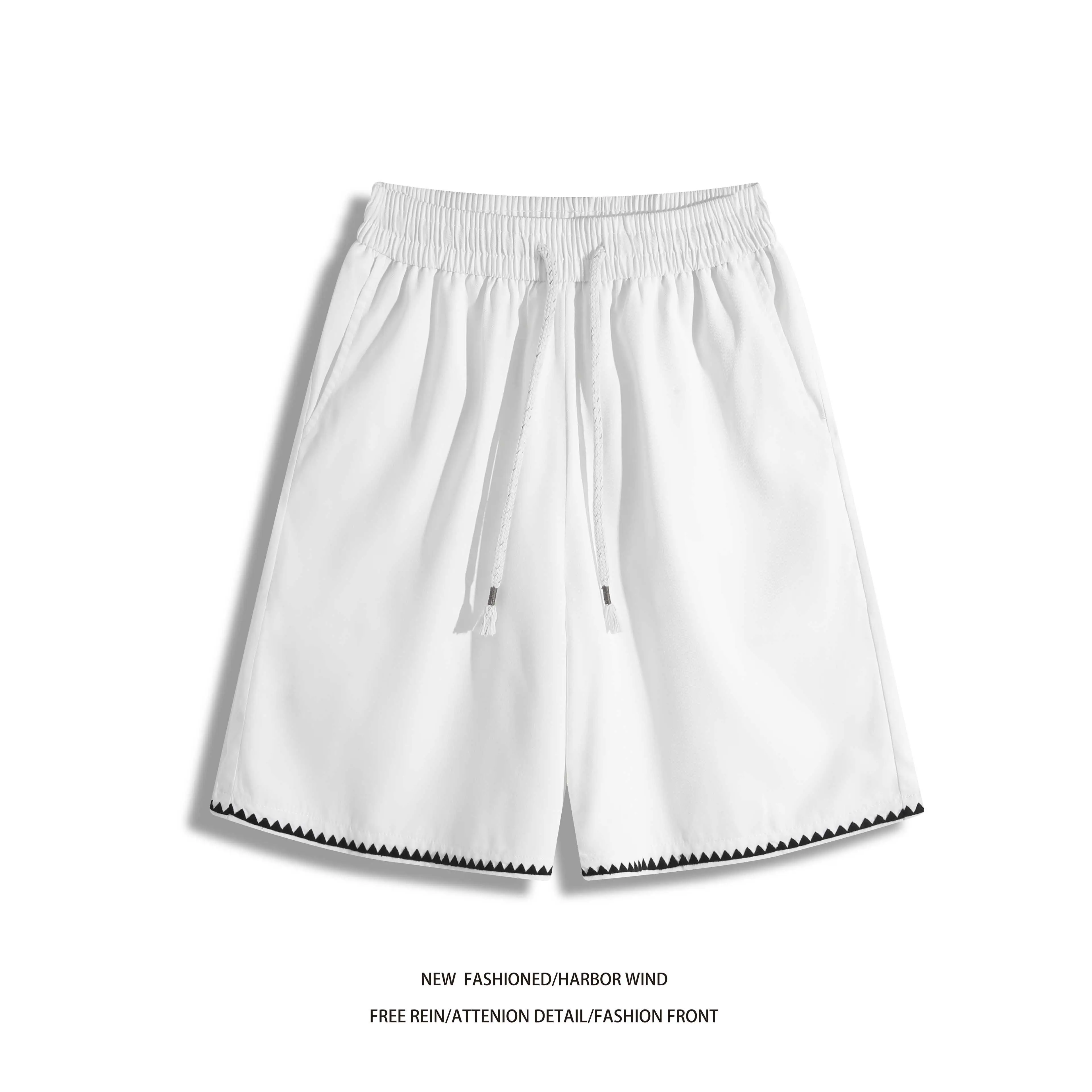 2026 New Fashion Summer Thin High Street Drawstring Casual Pants Basic Solid Color Short Pants Jogging Beach Shorts