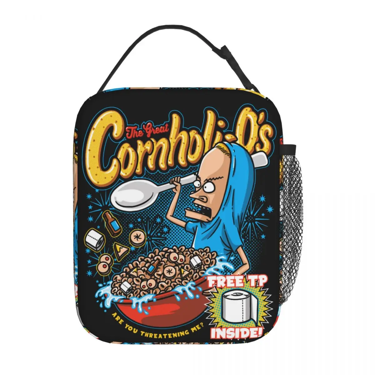 Beavis And Butthead Cornholi Os Insulated Lunch Bag Portable Reusable Cooler Bag Tote Lunch Box Beach Travel Men Women
