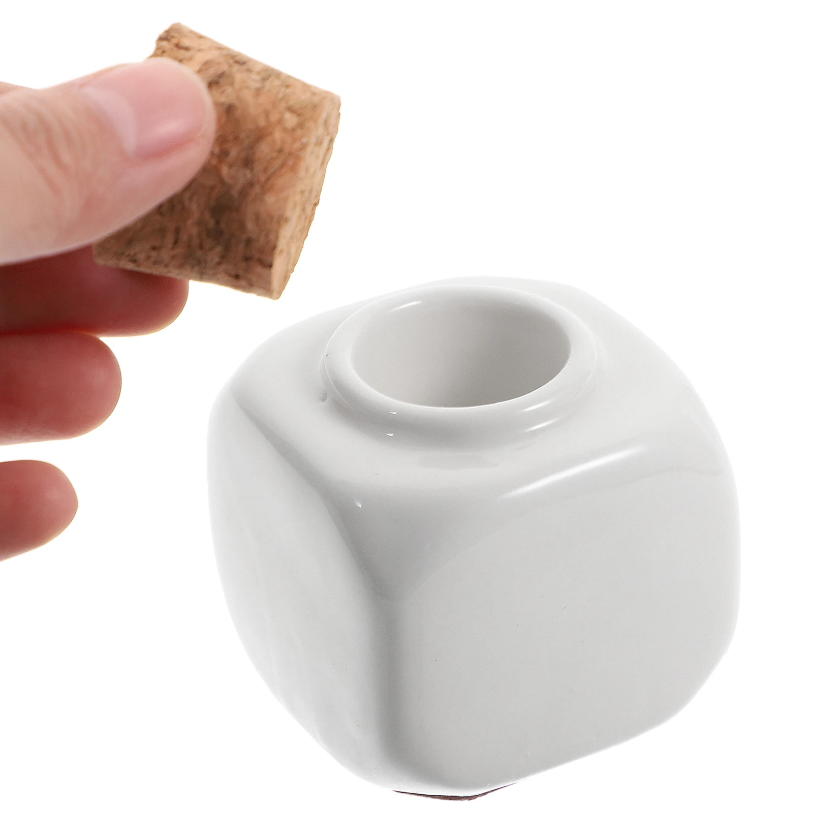 

Ceramic Art Liquid Cup Reusable Manicure Dishes Nail Cups for Salon Home Use with Cork Lid Nail Technician Tool