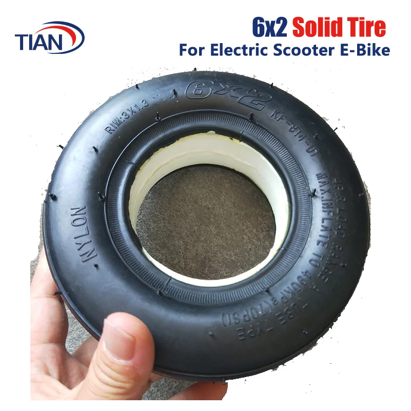 

6X2 Solid tire without inner tube tire Electric Scooter Wheel Chair Truck Use 6" Tire Tyre F0 Pneumatic Trolley Cart