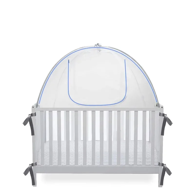 

Protect the safety crib net with a tote bag from crawling out and insects and mosquitoes