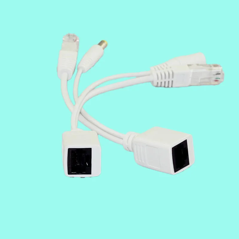 5 زوج 12 فولت CCTV امدادات الطاقة Rj45 الفاصل كاميرا الأمن Poe محول الملحقات موصل المركب Poe كابل Q1