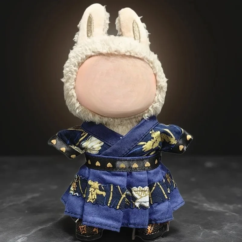 

For 15/17cm Labubu Doll Chinese Ancient Costume Imperial Guard Feiyu Hanfu Uniform Set Ropa Labubu Doll Accessories