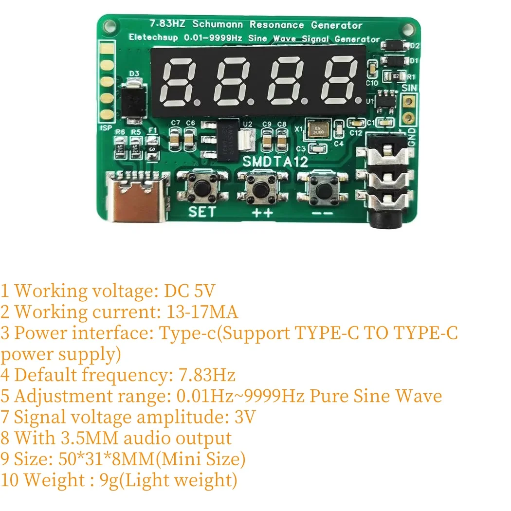 Schumann Wave Signal Generator With External Antenna For Any Direction 7.83HZ High gain independent antenna