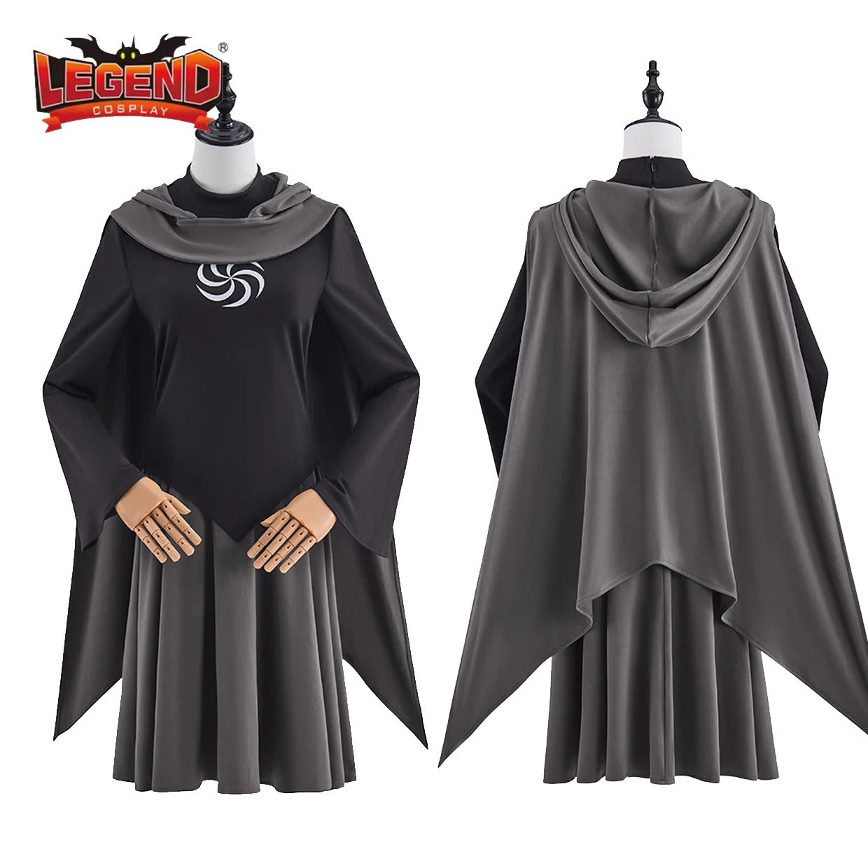 

Anime Jade Harley Cosplay Costume Jade Grey Fantasy Disguies Casual Suit Top Skirt Cloak Full Set Halloween Party Outfit