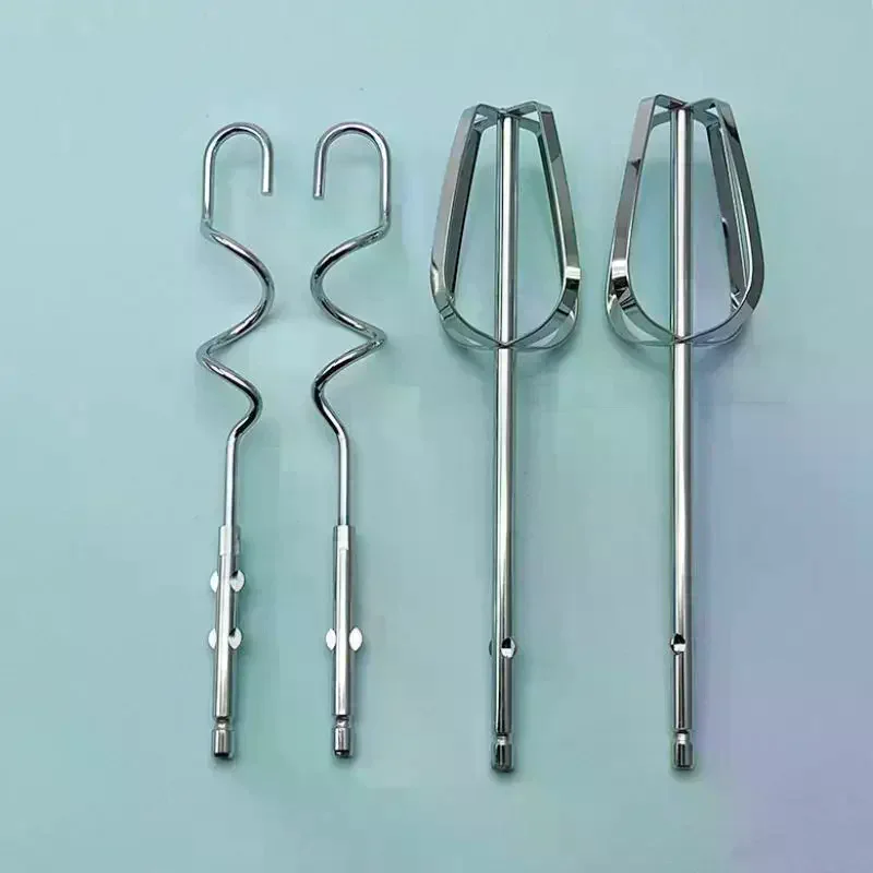 1/2/4Pcs Electric Egg Beater Stirring Hook, Stainless Steel Durable Handheld Egg Whisk Mixing Stick Kitchen Mixer