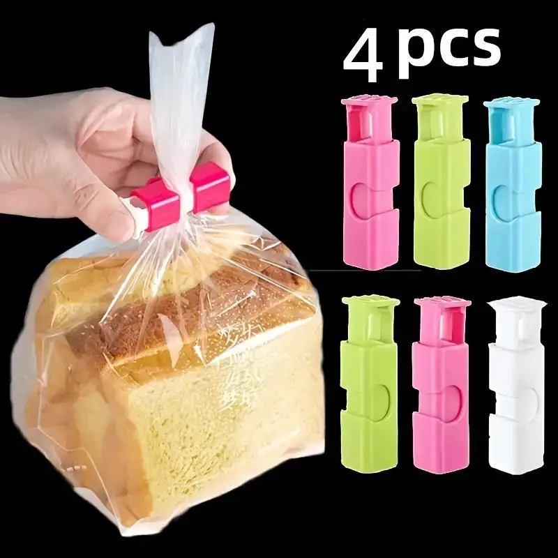 10pcs Sealing Clips for Items, Suitable for Plastic And Bread Bags - a Household Preservation Tool，Random color
