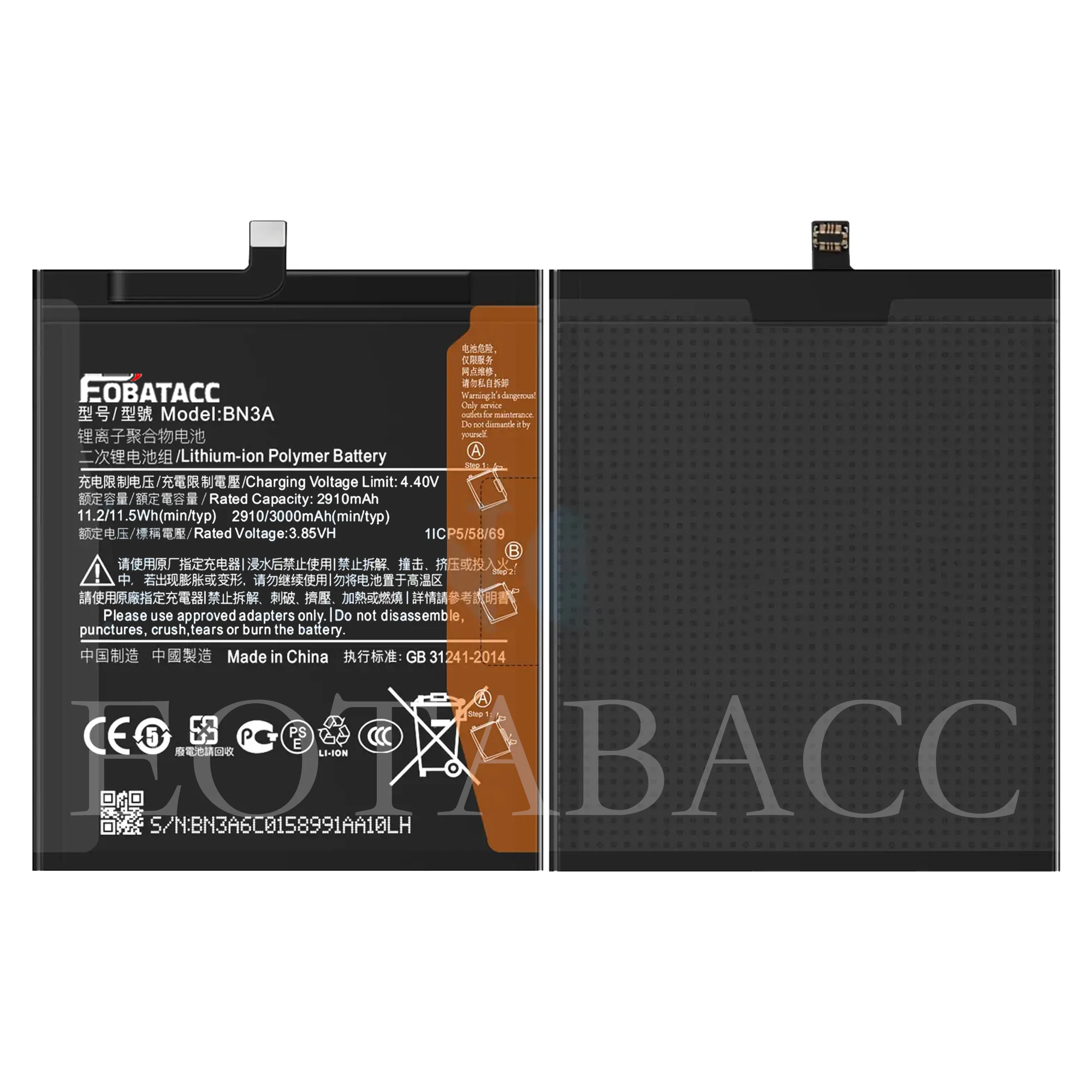 2026 Years EOBATACC 100% Original Xiaomi BN3A 3000mAh Battery For XiaoMi Redmi Go BN3A Batterie Bateria Replacement Phone Batter