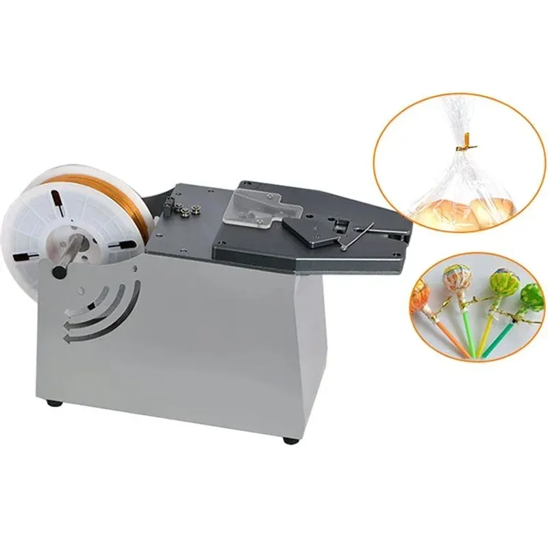 

60W Fully Automatic Golden Wire Twist Tying Machine Toast Sealer Bread Bag Flower Clipper Candy Bag Wire Twisting Tie Machine