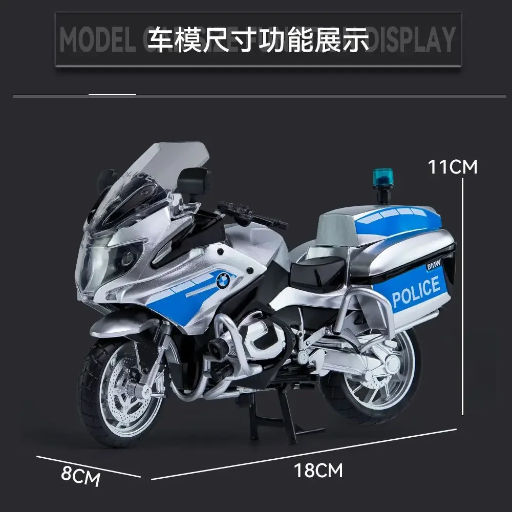 1:12 BMW R1250RT  Alloy Die Cast Motorcycle Model Toy Vehicle Sound and Light Off Road Autocycle Toys gift