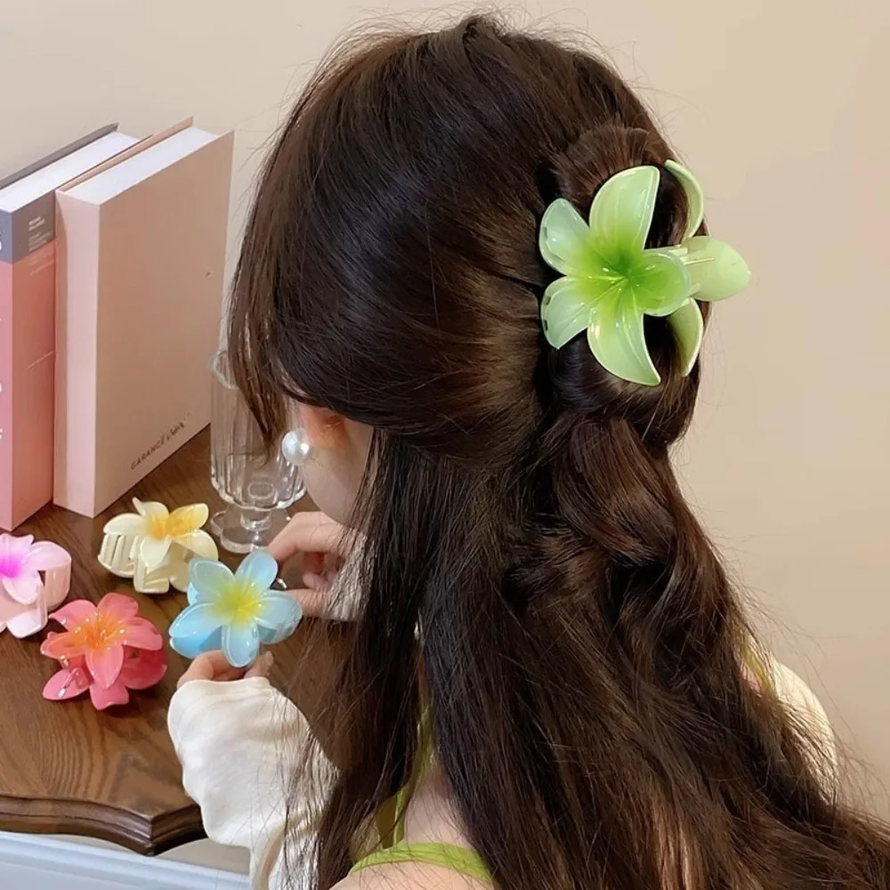 جديد هاواي التدرج مقاطع الشعر أنيقة الراتنج الأزهار مشبك شعر الطازجة سويتي زهرة القرش دبابيس الشعر عطلة الشاطئ نمط دبابيس الشعر