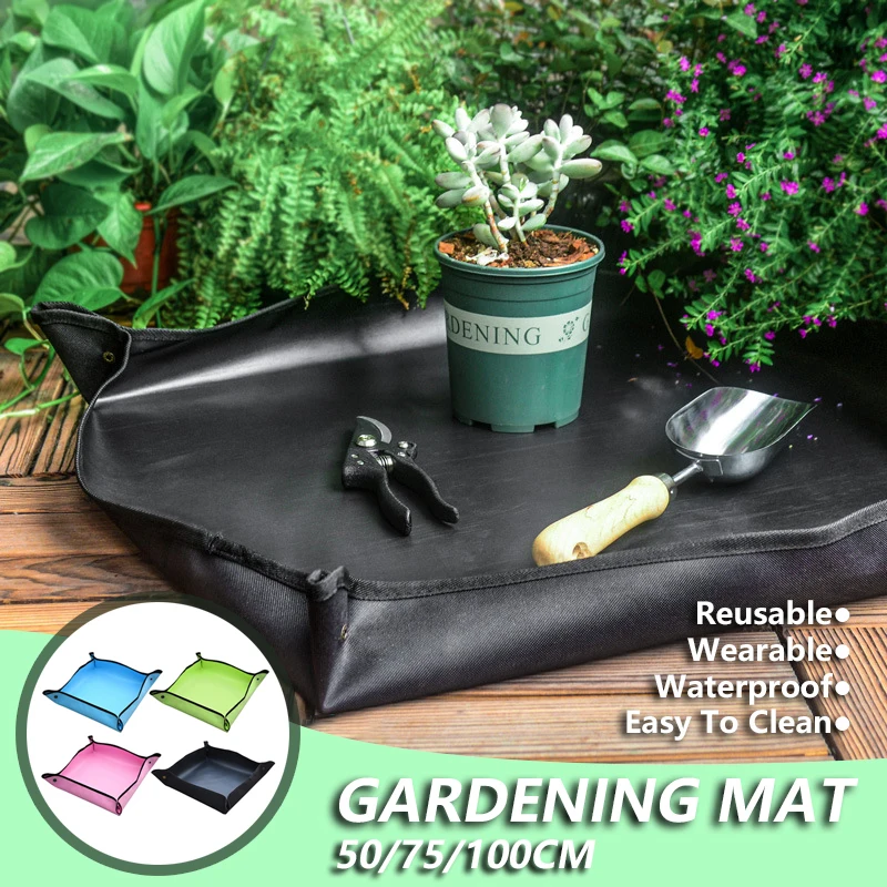 1PC Planting Mat 50cm-100cm Gardening Potting Pad Foldable Garden Plant Flower Pot Transplanting Waterproof Mats Plant