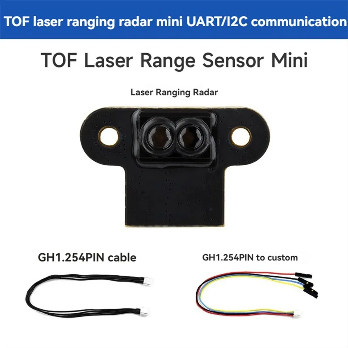 SCLS TOF Laser Range Sensor Module Mini Radar Module 0.02M-7.8M Distance Measurement UART I/O Interface