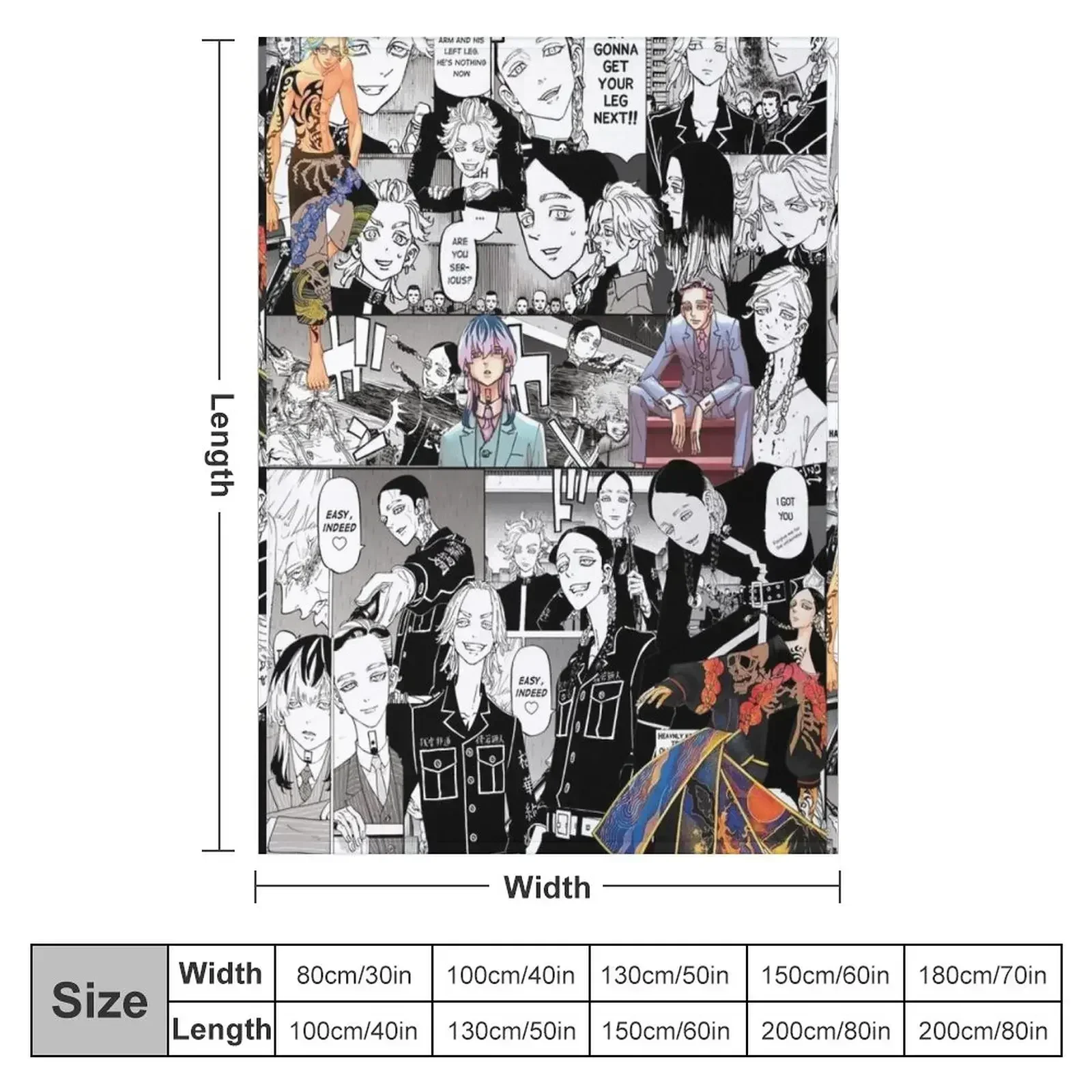 Haitani Brothers (Rindou & Ran) Manga Collage TR Throw Blanket Furry Camping Soft Plush Plaid Decorative Throw Single Blankets