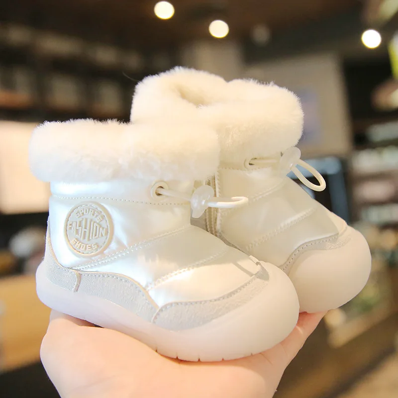 Botas Para Niña Children Snow Boots Winter Boot Plush Boy Cotton Shoes Baby Walking Shoes Warm Girls Padded Boots Children Shoe